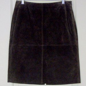 Wassico genuine suede leather mini skirt size 4